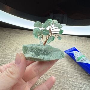 Green Gemstone Tree Sculpture